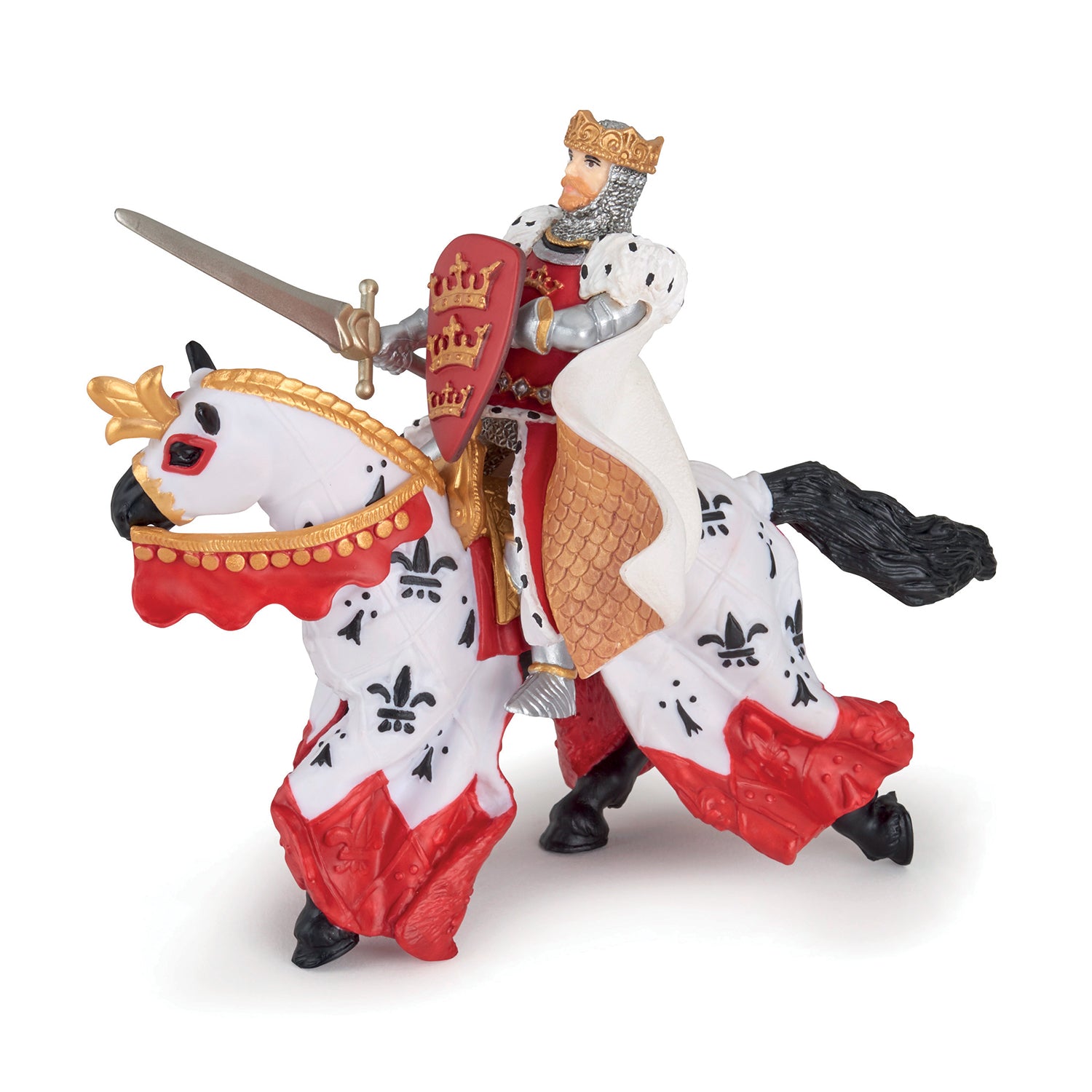 papo-medieval-figurine-roi-arthur-rouge-excalibur image 8