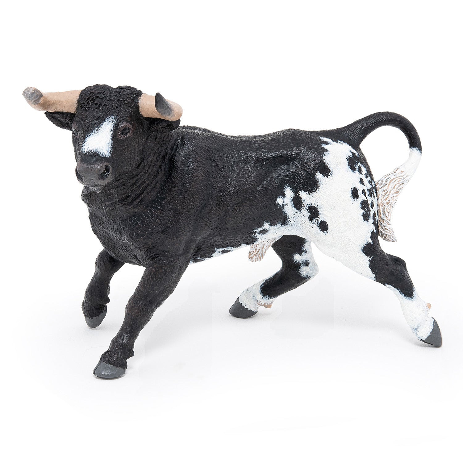 papo-farmyard-friends-taureau-espagnol-figurine-noir-et-blanc image 1