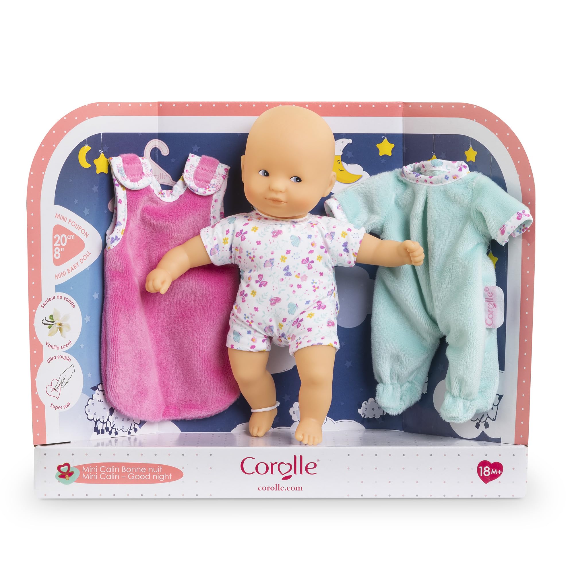 corolle-mon-premier-poupon-mini-calin-bonne-nuit-papillons-20cm image 1