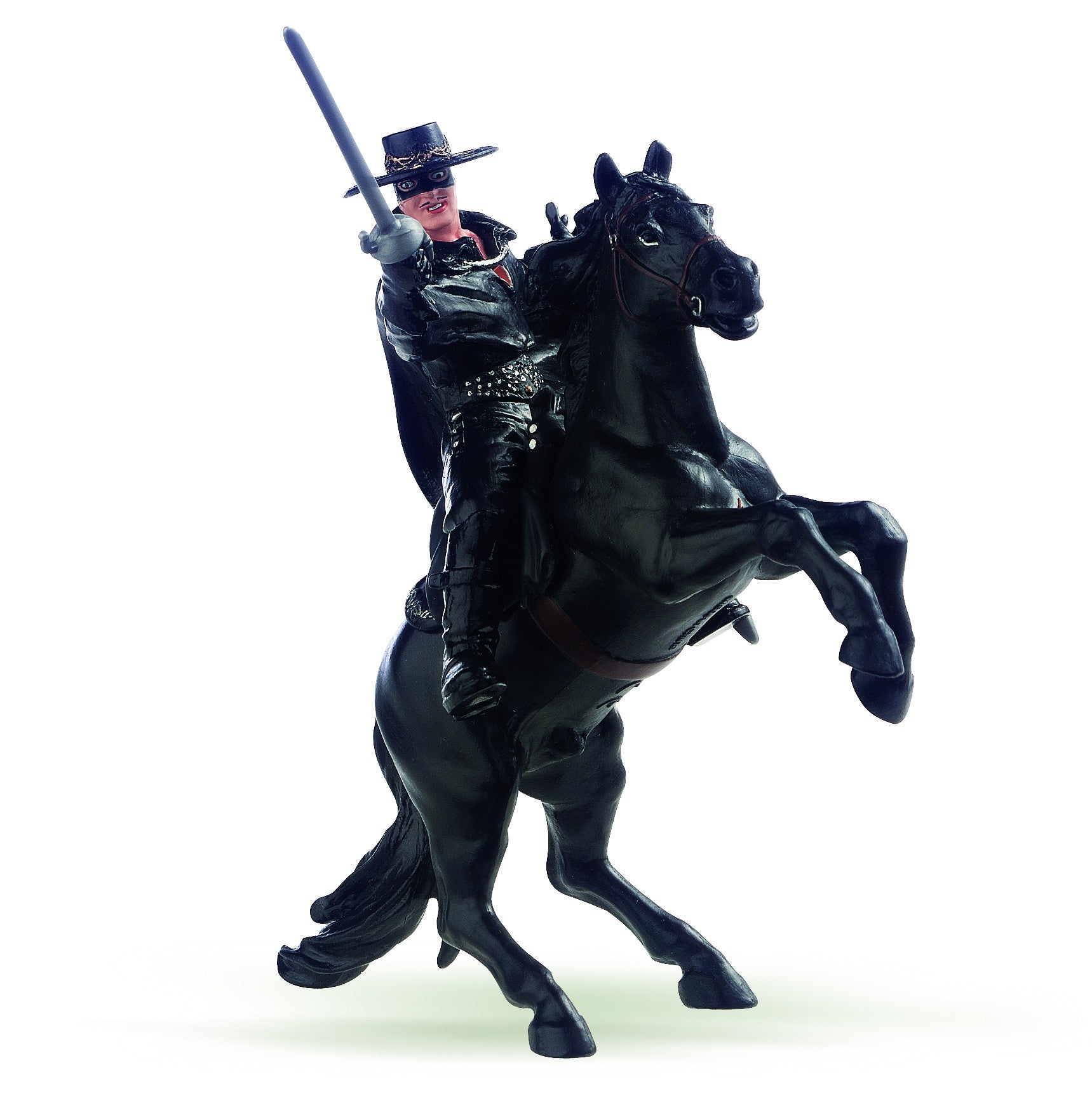 papo-historicals-cheval-de-zorro-figurine-cheval-noir-tornado image 1