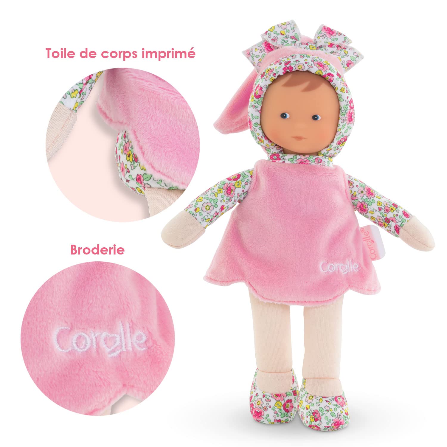 corolle-mon-doudou-miss-rose-jardin-en-fleurs-doudou-25-cm-naissance image 3