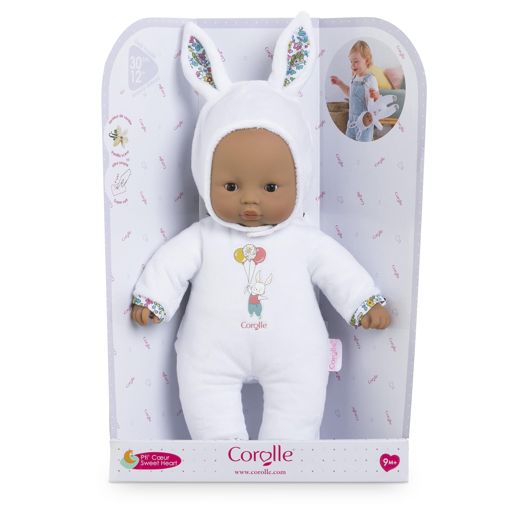 corolle-mon-doudou-pti-c-ur-lapin-blanc-poupon-30cm-vanille image 8