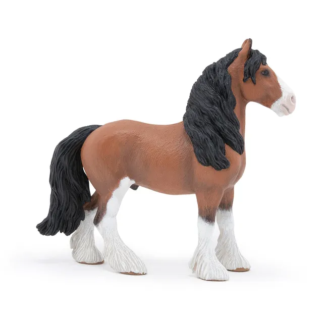 papo-chevaux-figurine-clydesdale-cheval-de-trait-baie image 1