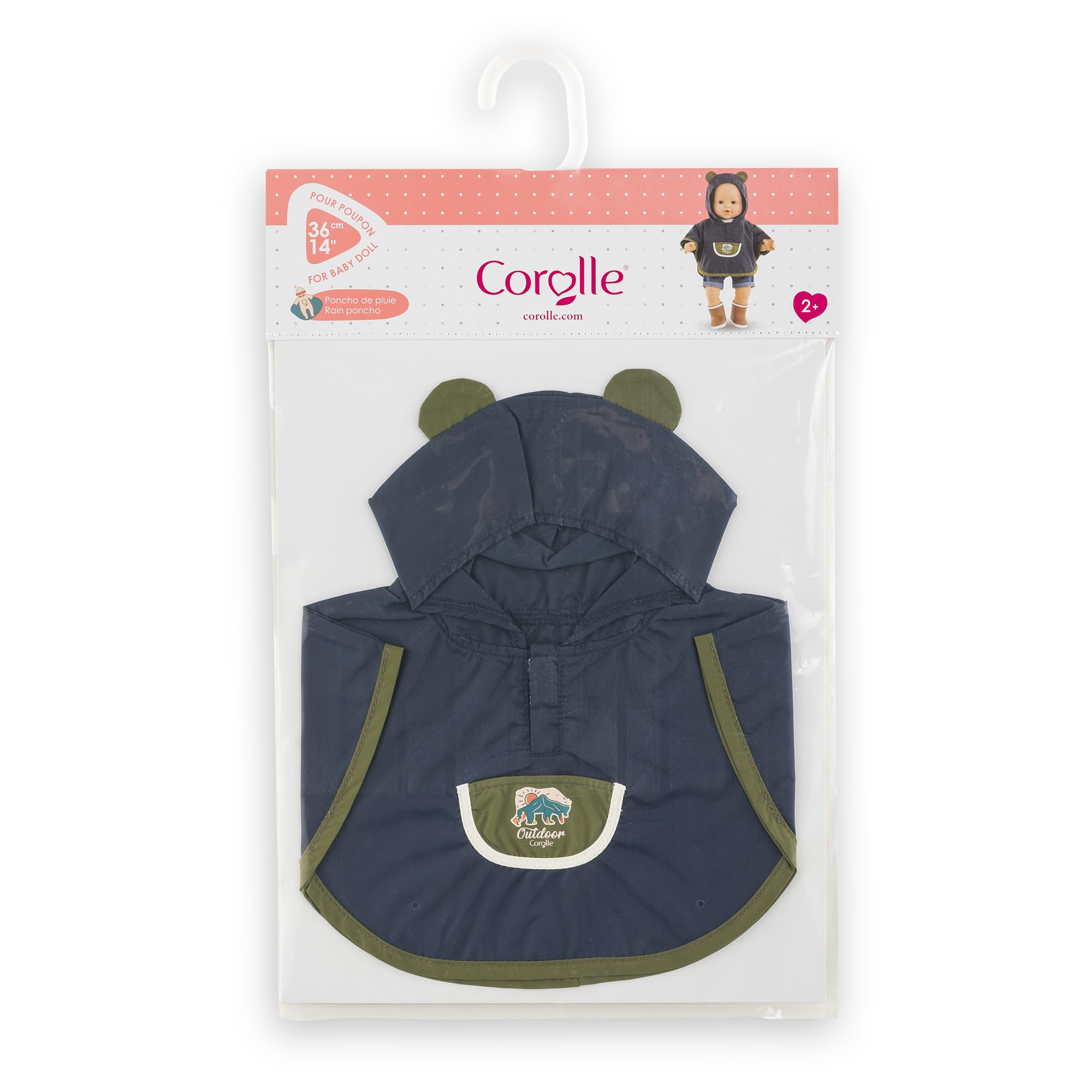 corolle-mon-grand-poupon-poncho-pluie-petit-explorateur-poupon-36cm image 2