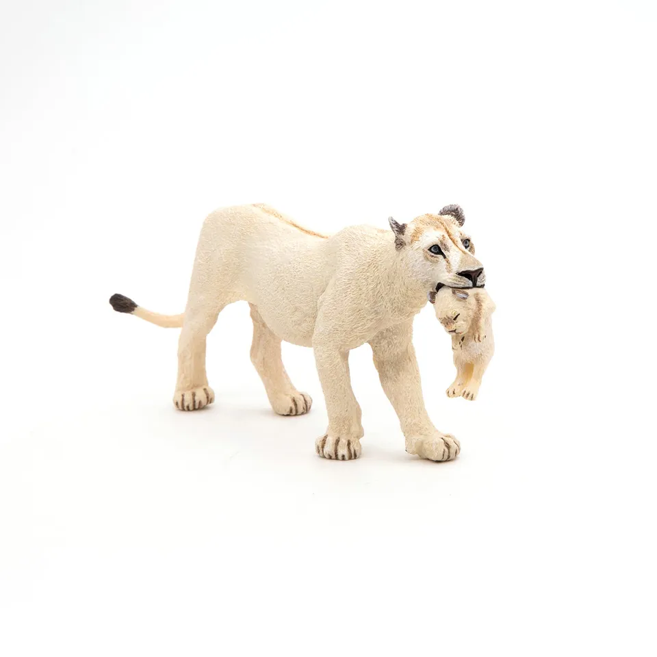 papo-wildlife-lionne-blanche-lionceau-figurine-duo image 1