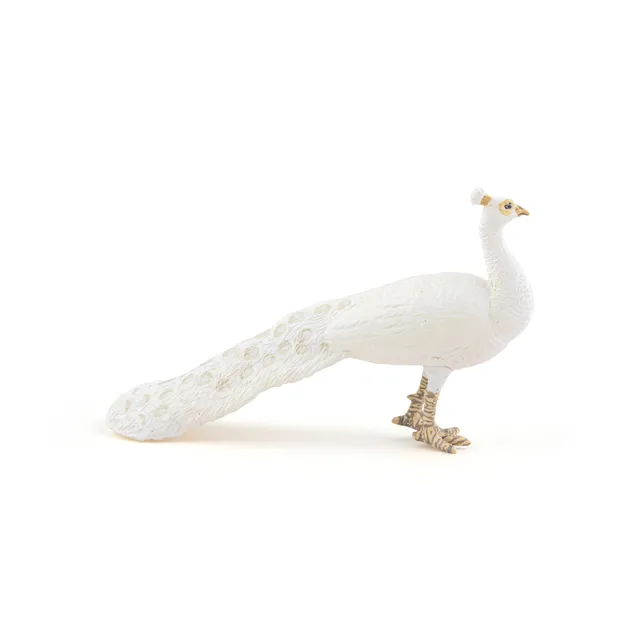 papo-farmyard-friends-paon-blanc-figurine-plumage-nacr-mod-le-unique image 1