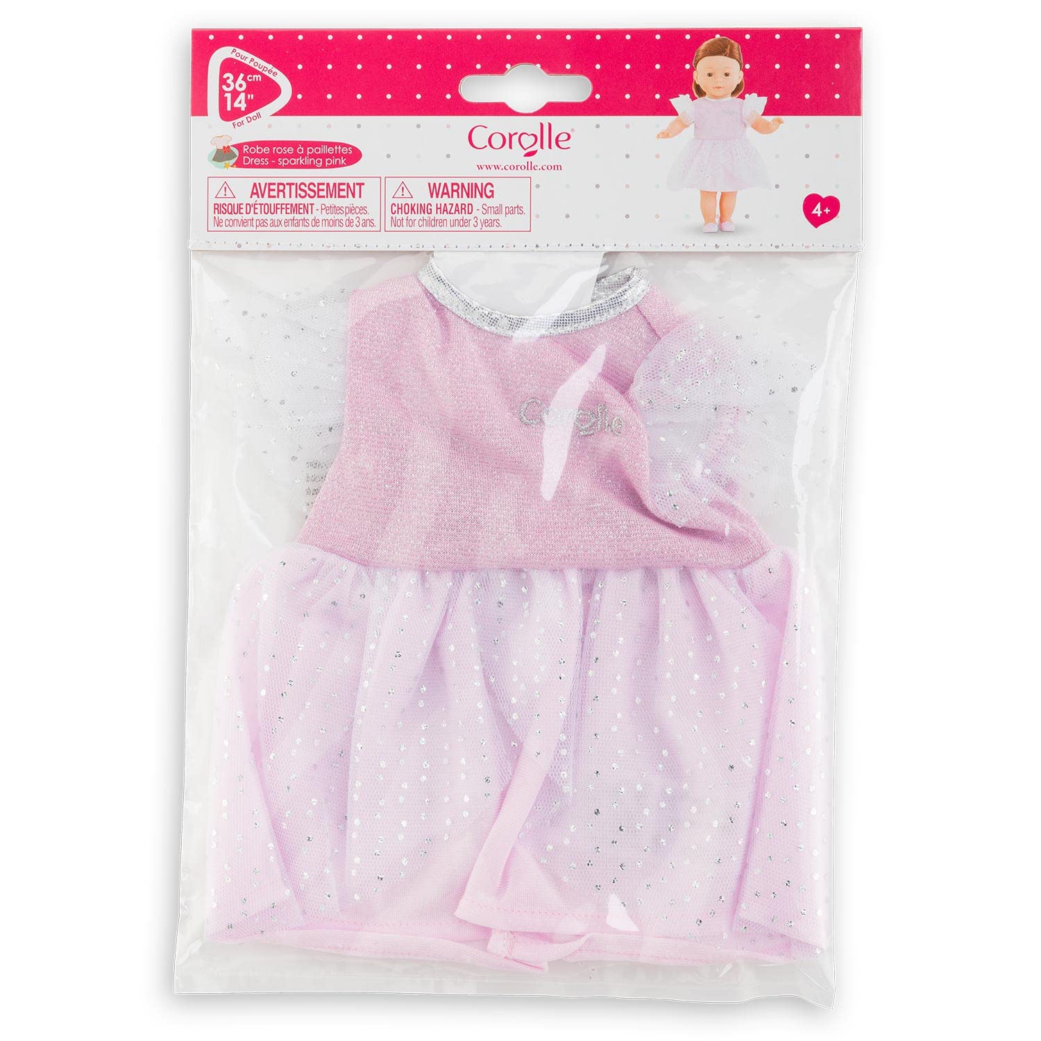 corolle-ma-corolle-robe-rose-habit-36-cm-paillettes image 2