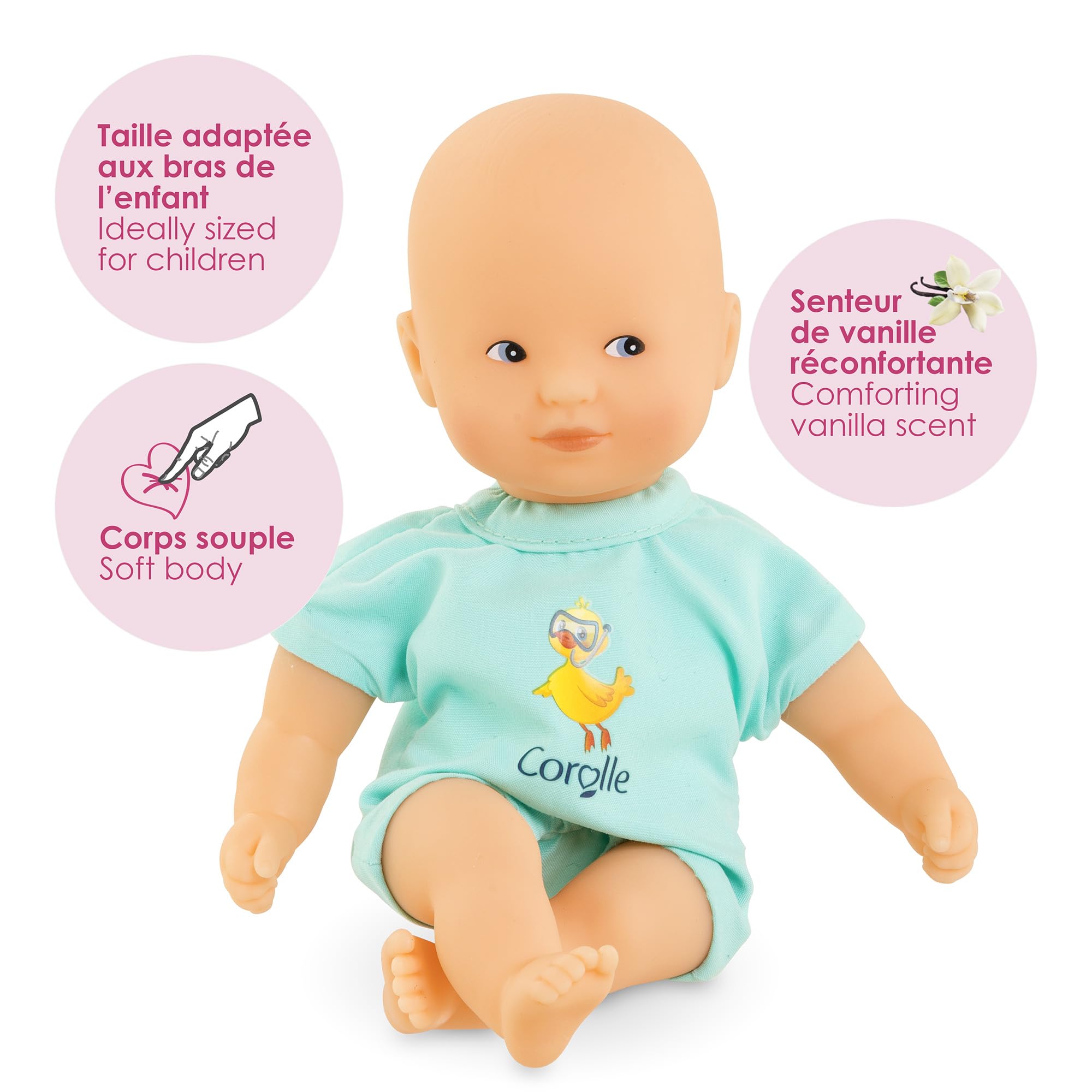 corolle-mon-premier-poupon-mini-bain-bleu-poupon-20cm-yeux-bleus image 3
