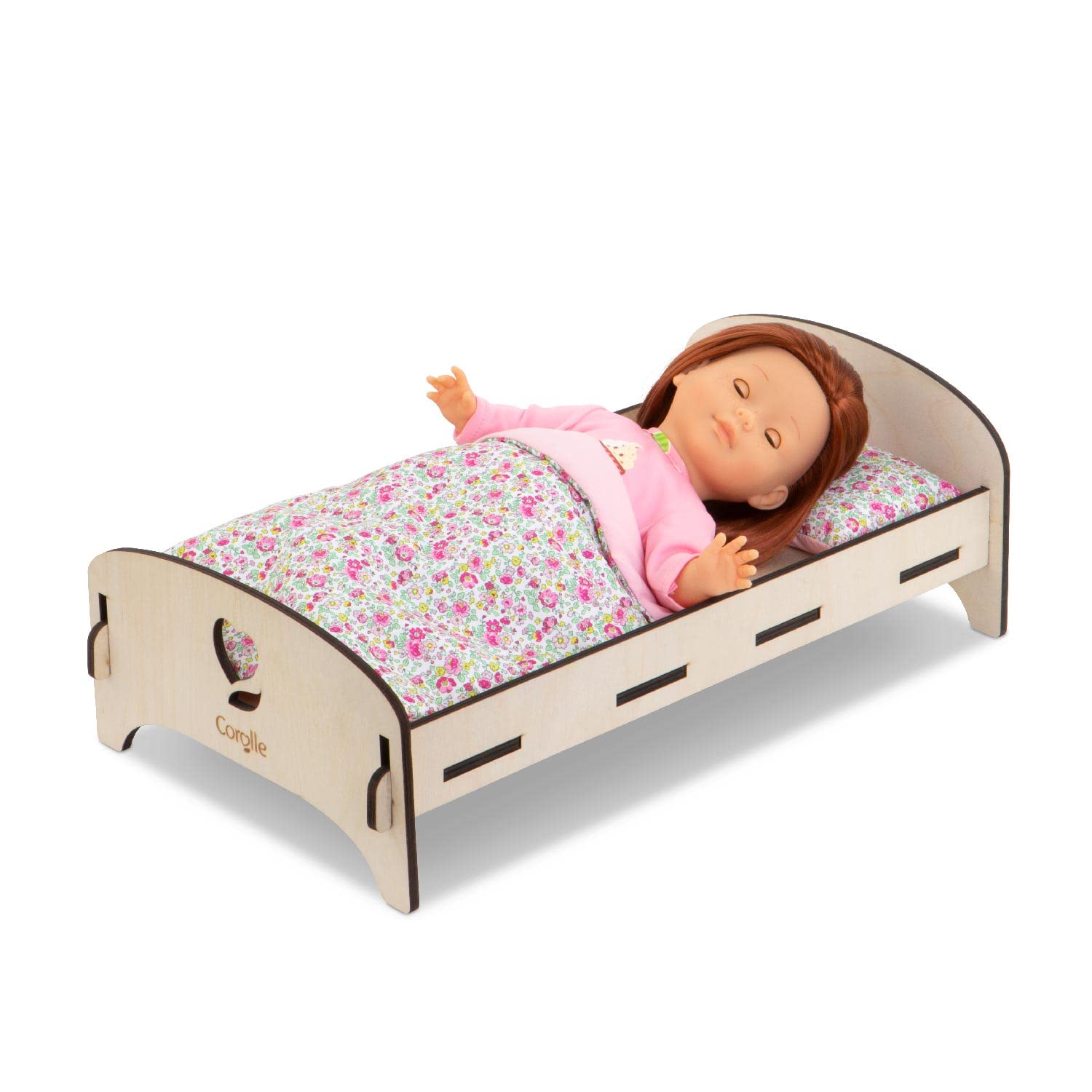 corolle-mon-grand-poupon-lit-bois-poup-e-30-36-cm-avec-couverture image 3