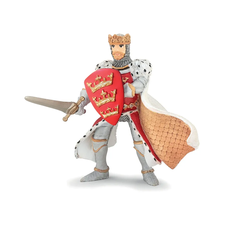 papo-medieval-figurine-roi-arthur-rouge-excalibur image 1