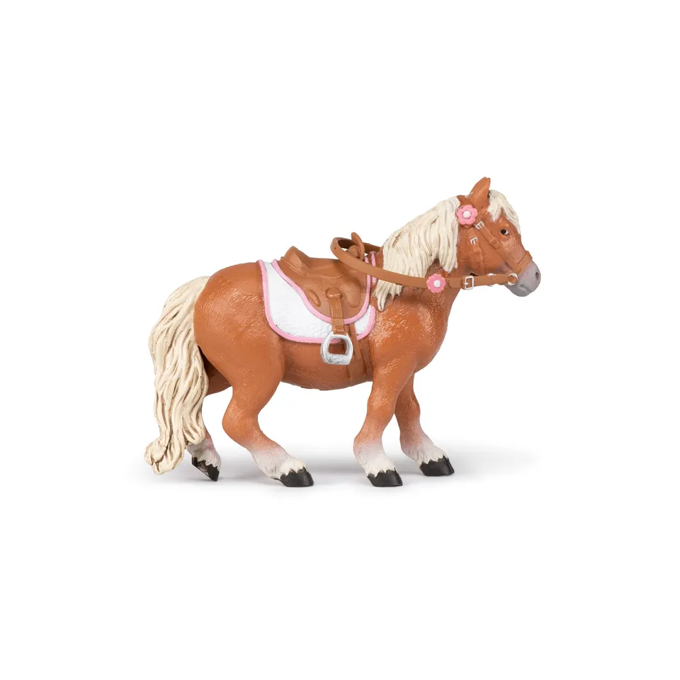 papo-horses-figurine-poney-shetland-avec-selle image 1