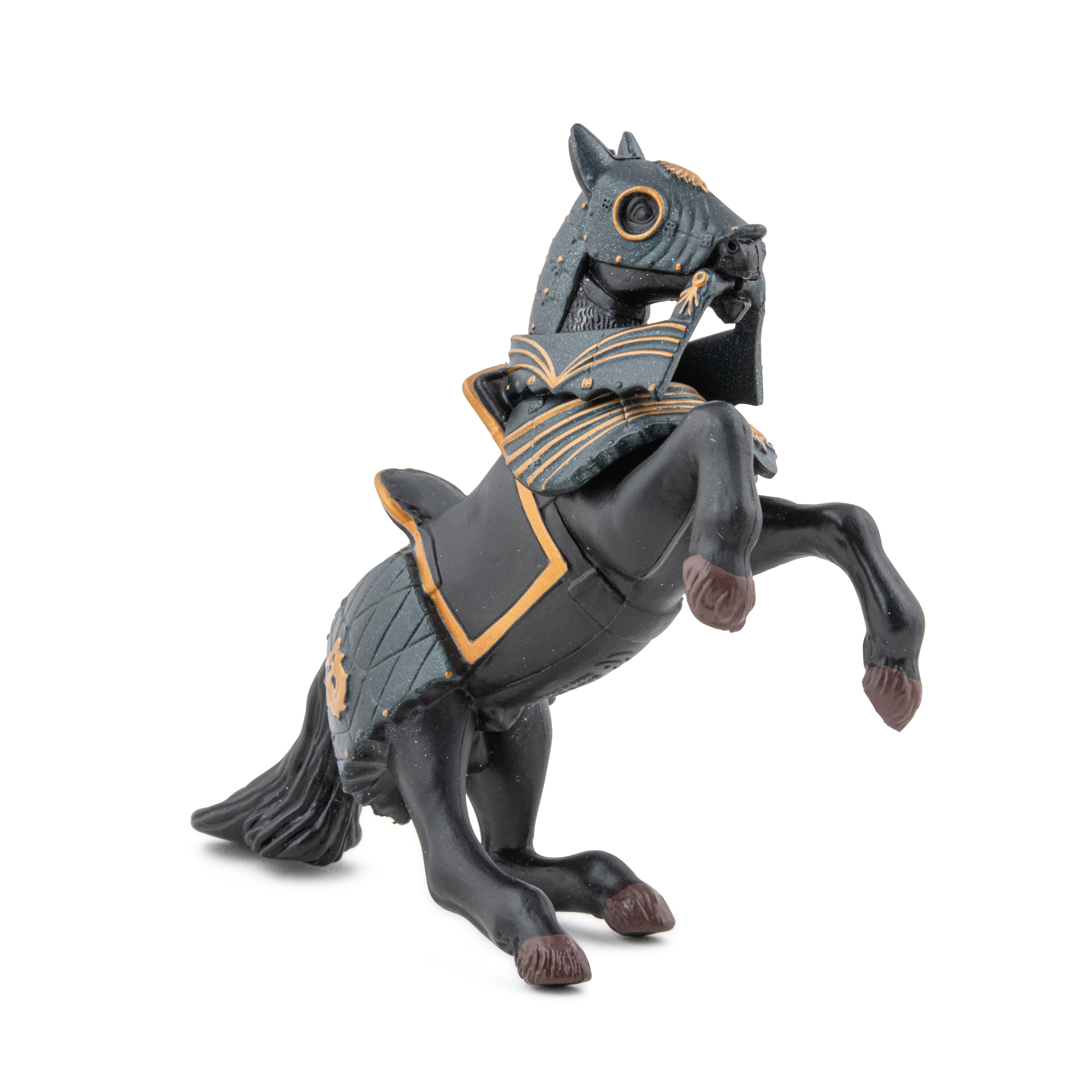 papo-medieval-cheval-en-armure-noire-figurine-destrier image 2