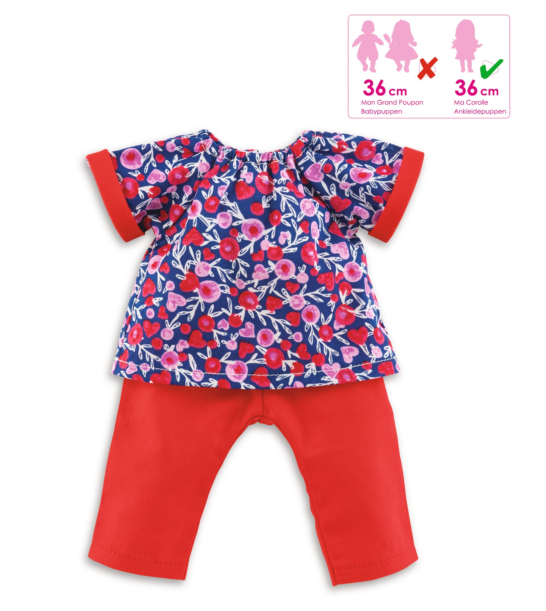 corolle-ma-corolle-blouse-et-pantalon-habit-36-cm-fleuri image 4