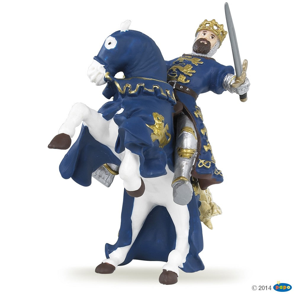papo-medieval-cheval-du-roi-richard-figurine-bleu image 2