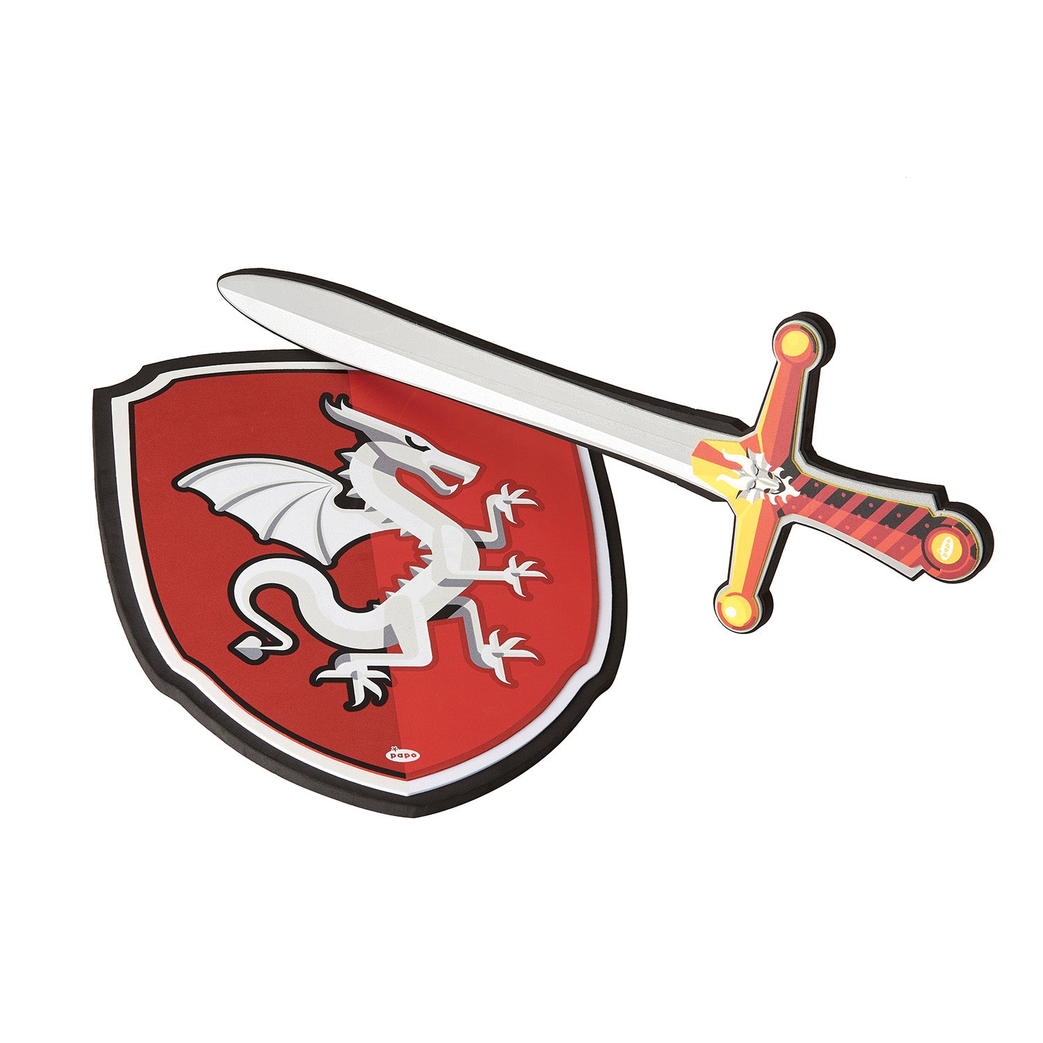 papo-foam-sets-bouclier-chevalier-dragon-mousse-enfant image 2