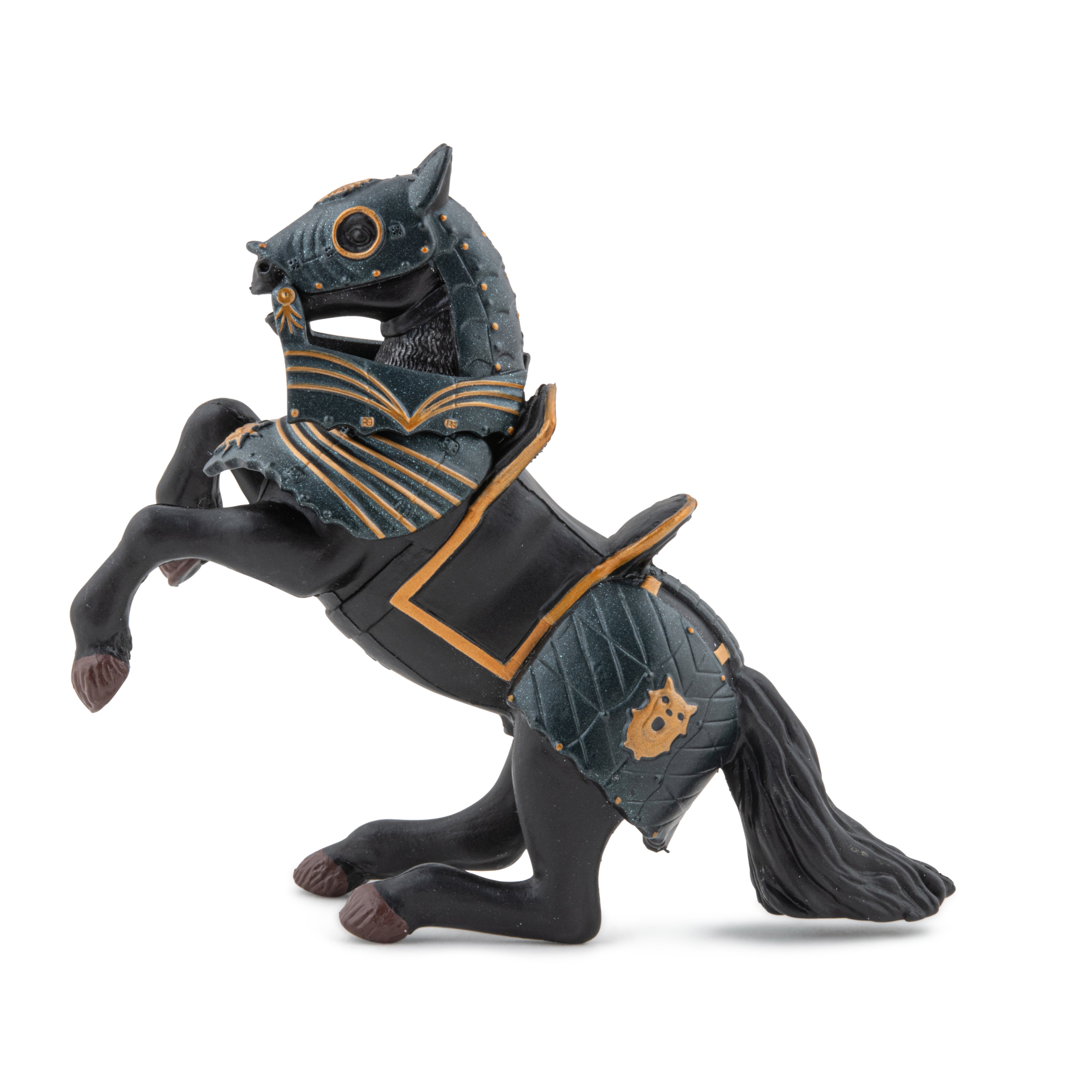 papo-medieval-cheval-en-armure-noire-figurine-destrier image 5