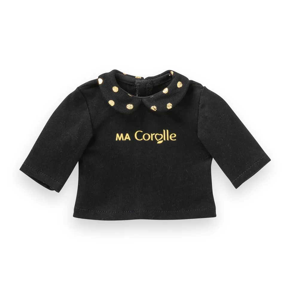 corolle-ma-corolle-t-shirt-noir-et-or-poup-e-36-cm image 1