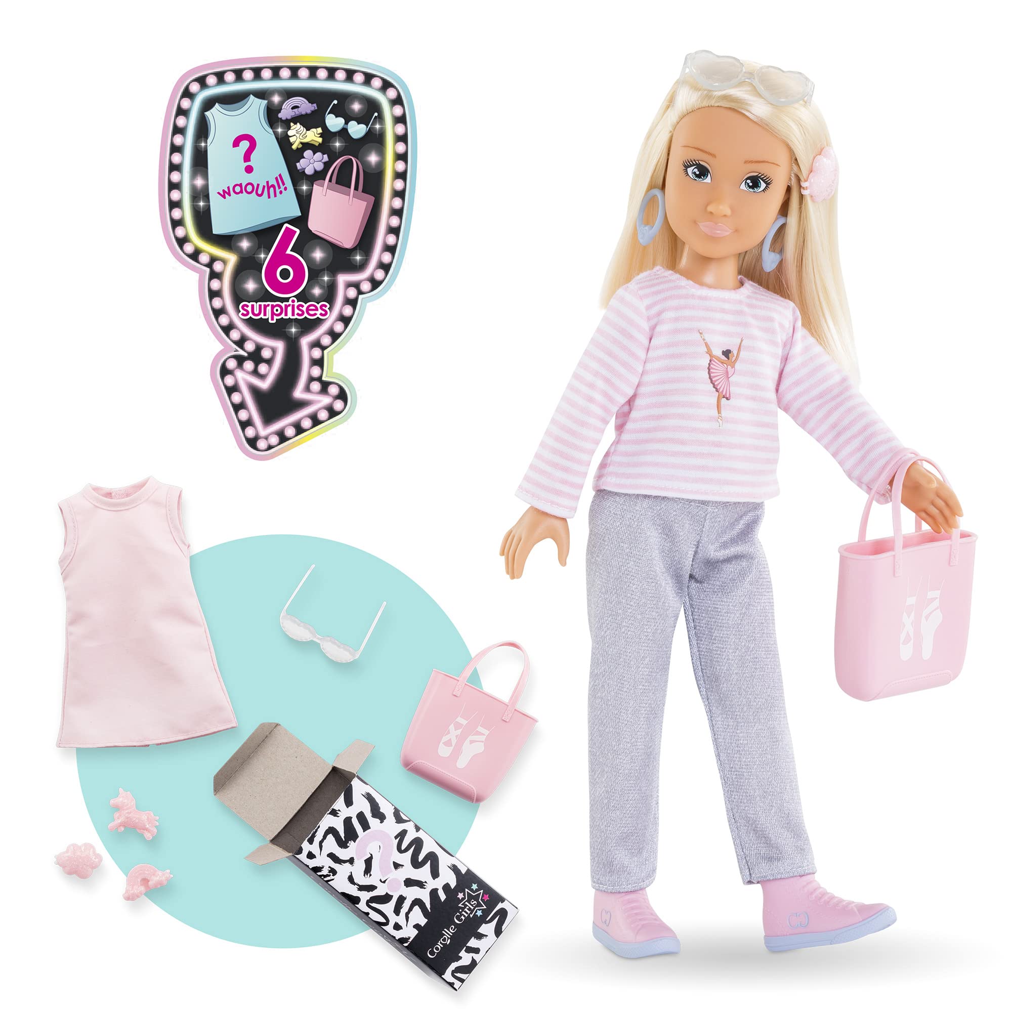 corolle-girls-valentine-shopping-poup-e-28-cm-coffret-6-accessoires image 2