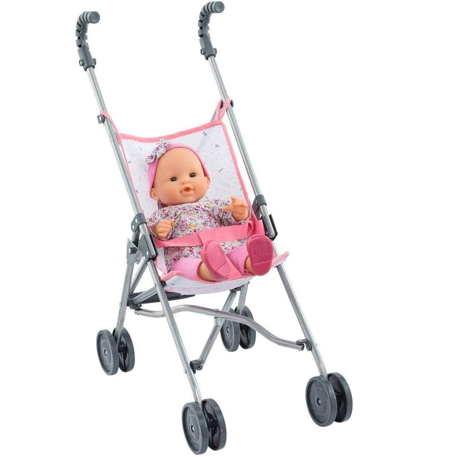 corolle-mon-grand-poupon-poussette-canne-rose-36-cm-pliable image 2