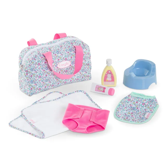 corolle-mon-grand-poupon-coffret-langer-floral-7-pi-ces image 1