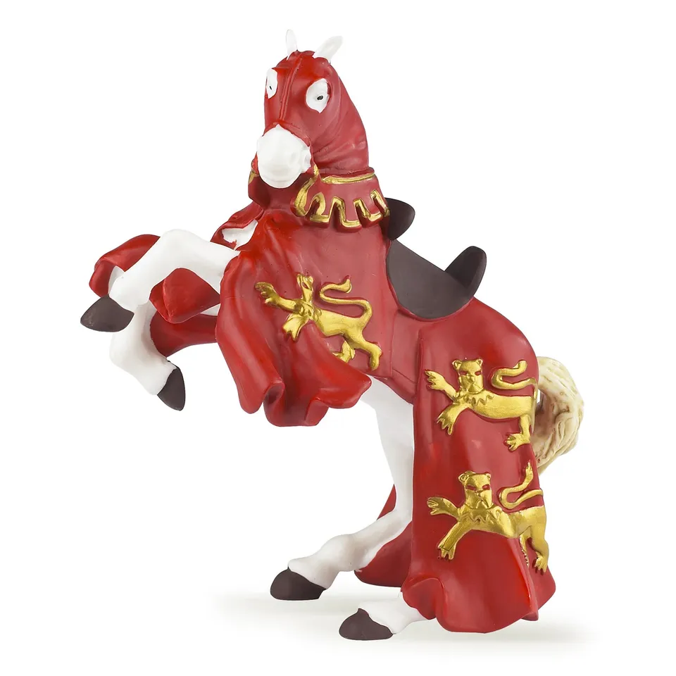 papo-medieval-cheval-du-roi-richard-rouge-figurine-cheval image 1