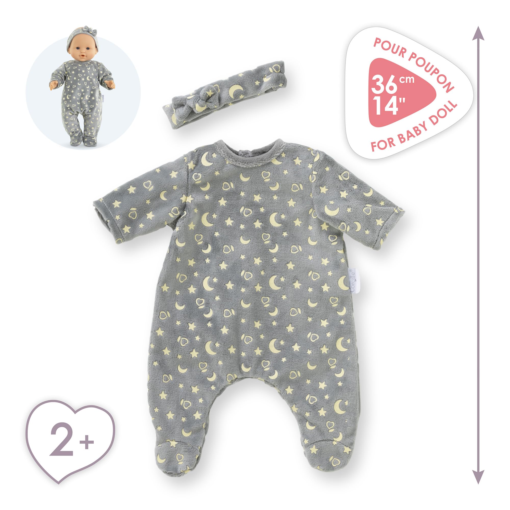 corolle-mon-grand-poupon-pyjama-nuit-bandeau-poupon-36-cm image 2