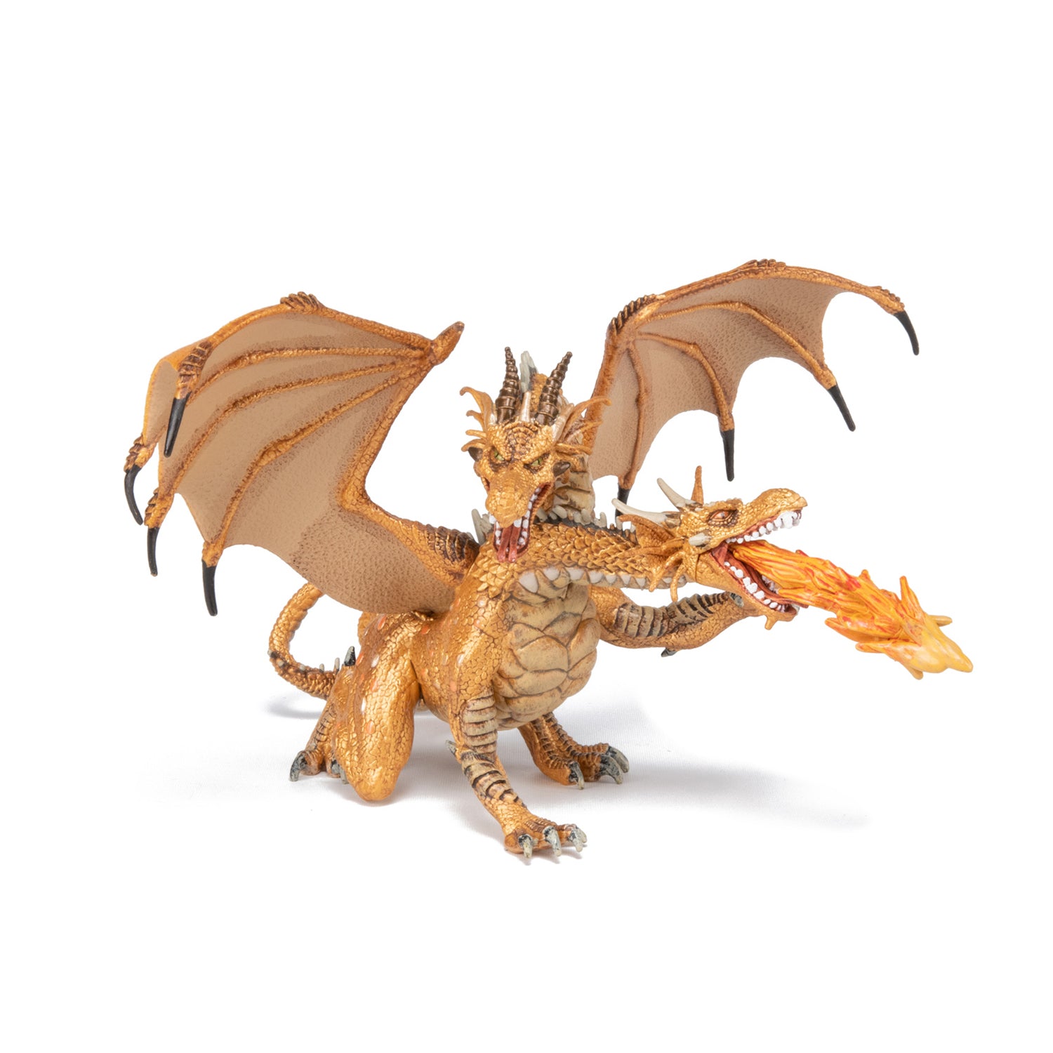papo-fantasy-figurine-dragon-deux-t-tes-or image 1