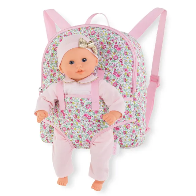 corolle-mon-premier-poupon-sac-dos-porte-poupon-fleuri-30-cm image 1