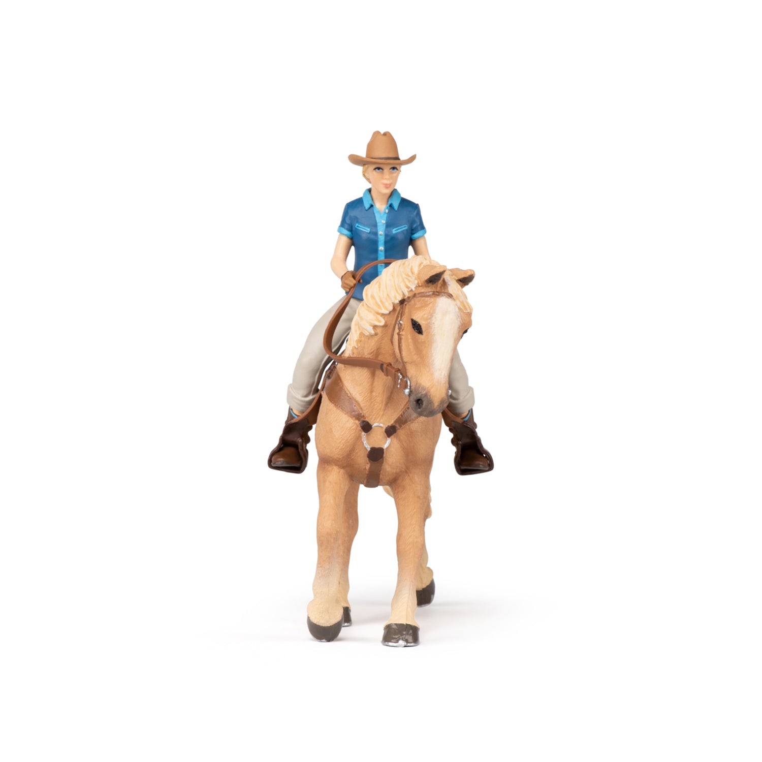 papo-horses-cheval-western-et-sa-cavali-re-figurine-ranch image 4