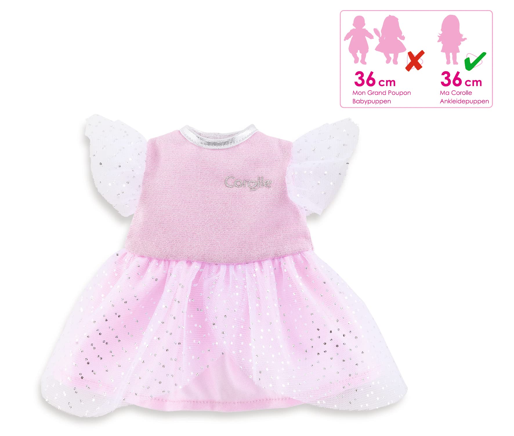 corolle-ma-corolle-robe-rose-habit-36-cm-paillettes image 5