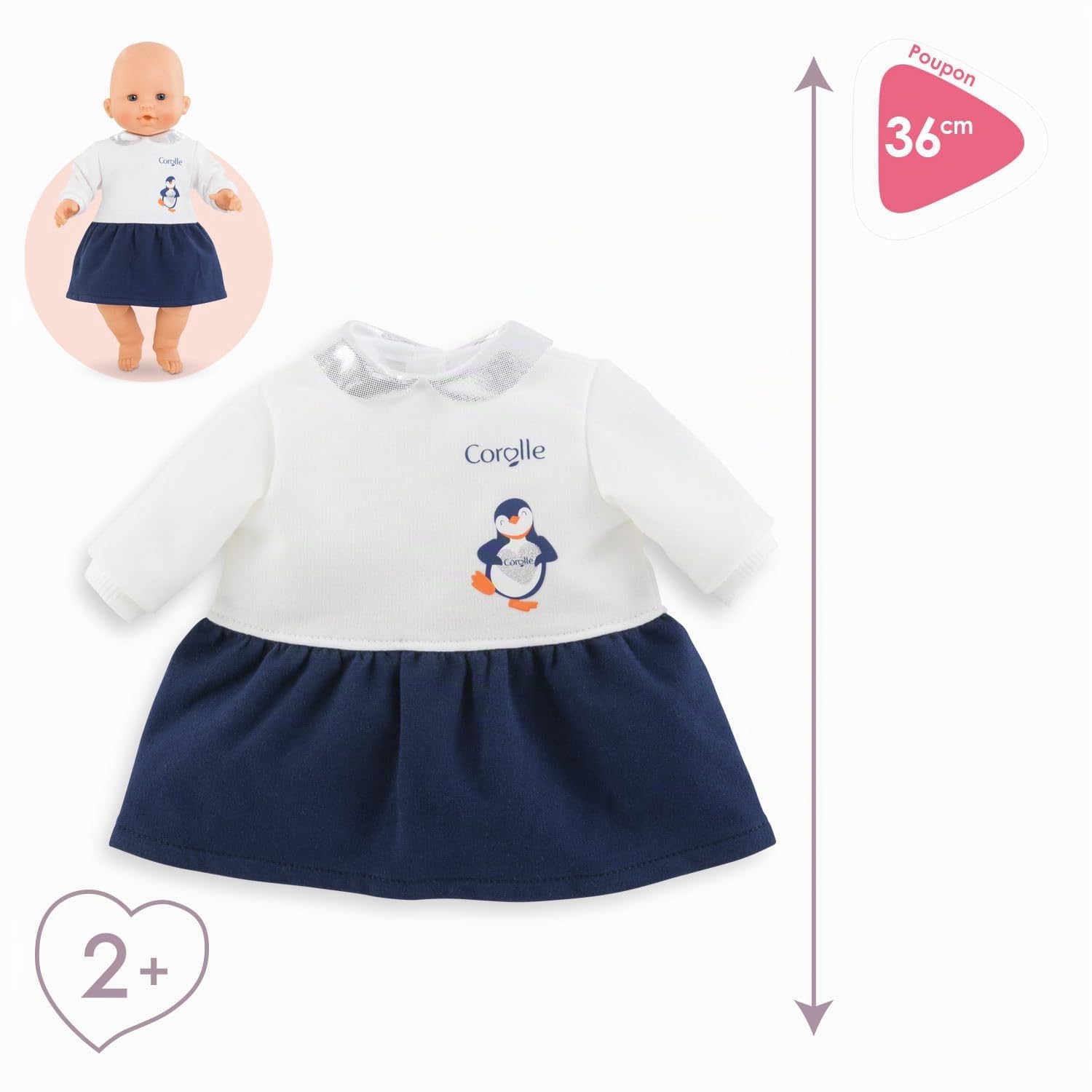corolle-mon-grand-poupon-robe-nuit-toil-e-36-cm image 2