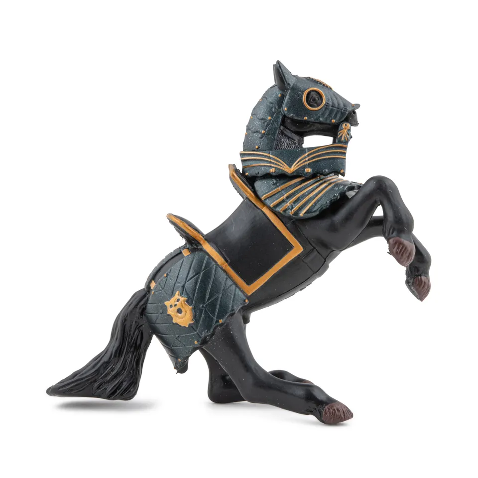 papo-medieval-cheval-en-armure-noire-figurine-destrier image 1