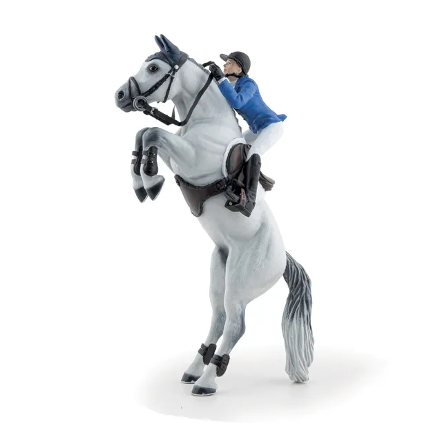 papo-horses-figurine-p-n-lope-et-mylord-cheval-gris image 1