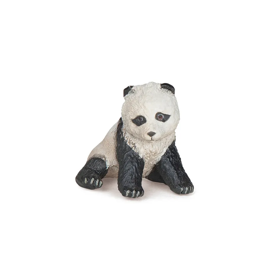 papo-wildlife-b-b-panda-assis-figurine-panda-noir-blanc image 1