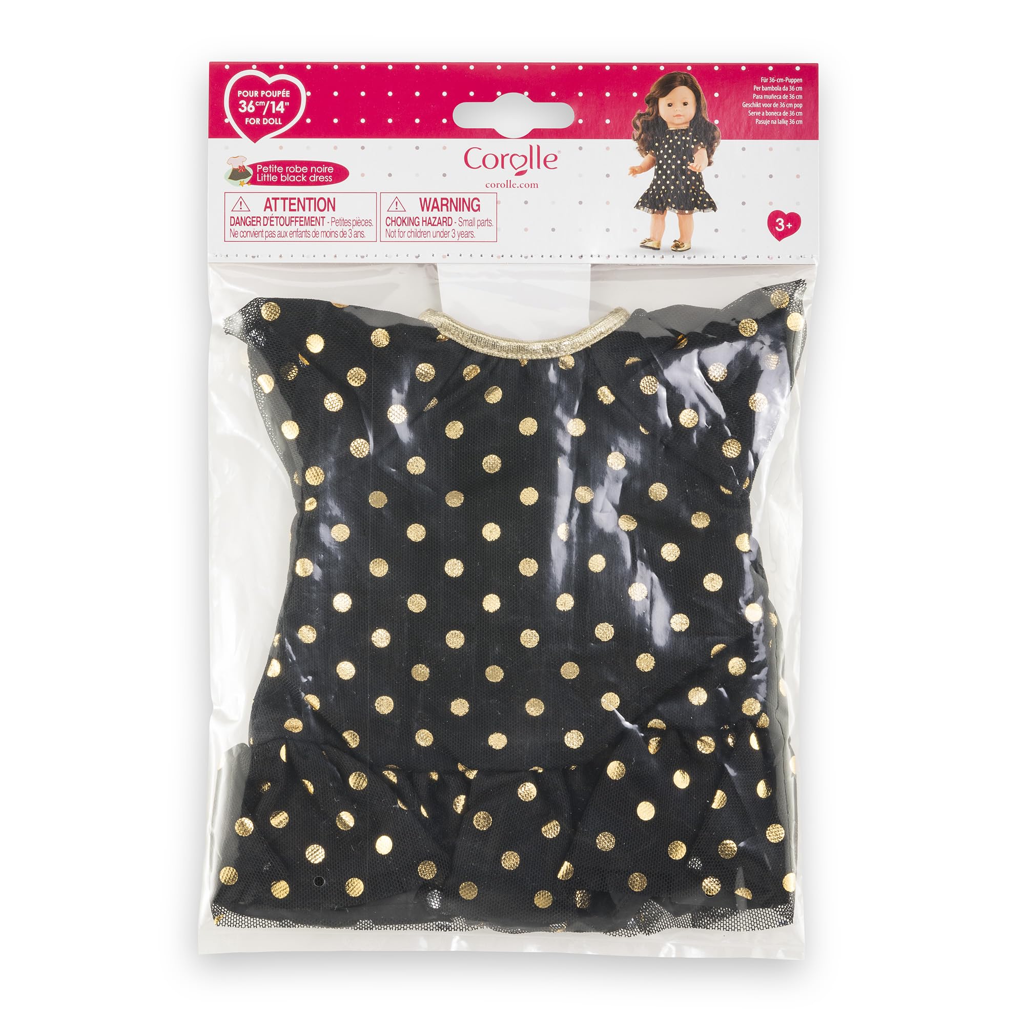 corolle-ma-corolle-robe-noire-pois-or-v-tement-36-cm-soir-e image 2