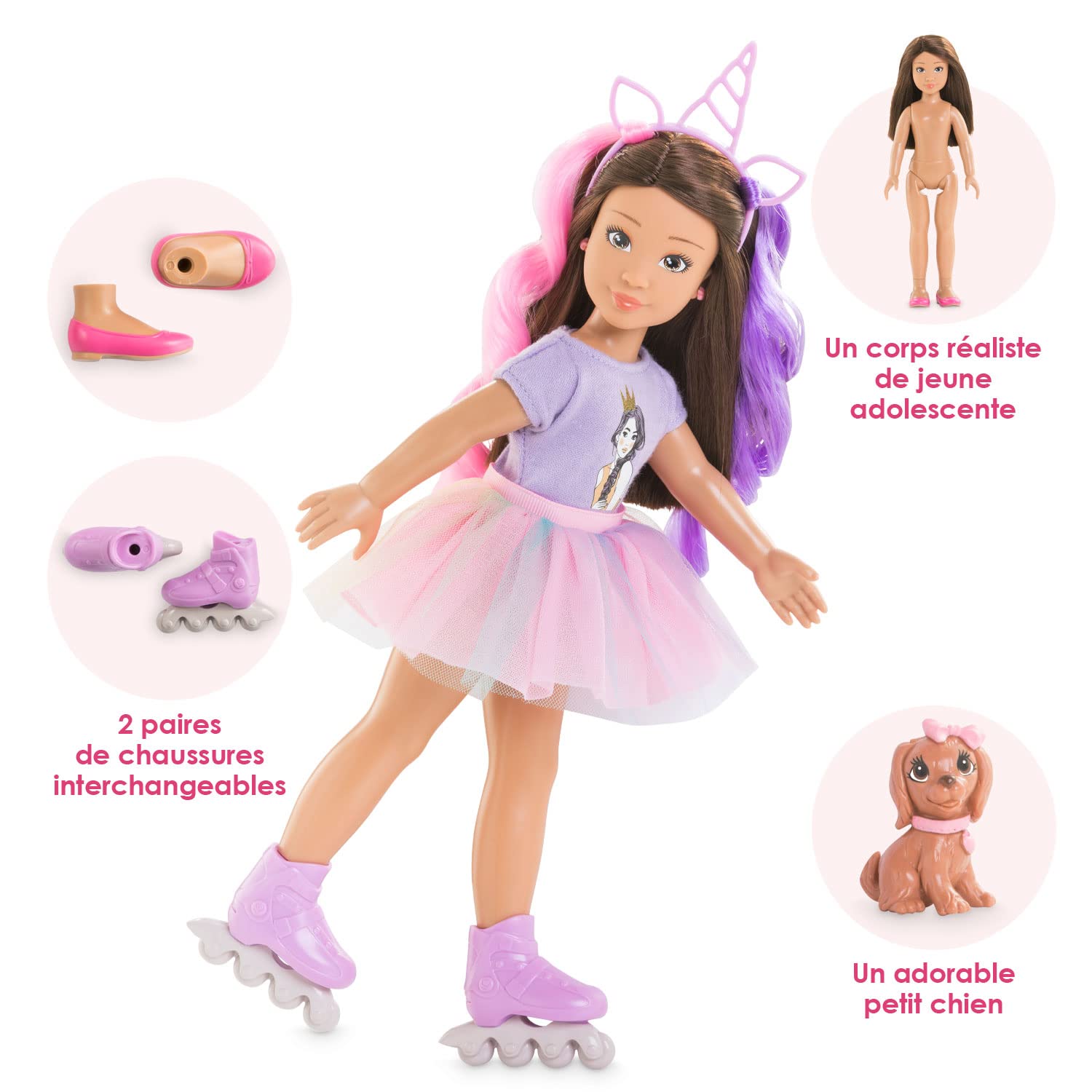 corolle-girls-luna-licorne-poup-e-mannequin-28-cm-avec-rollers image 4