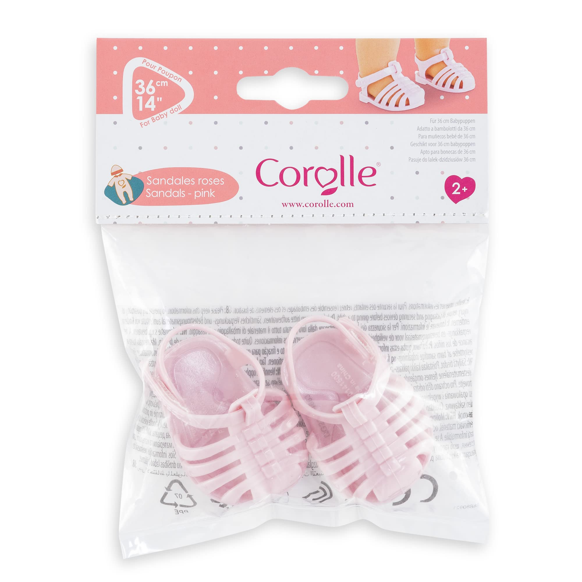 corolle-mon-grand-poupon-sandales-roses-chaussures-poupon-36-cm image 4