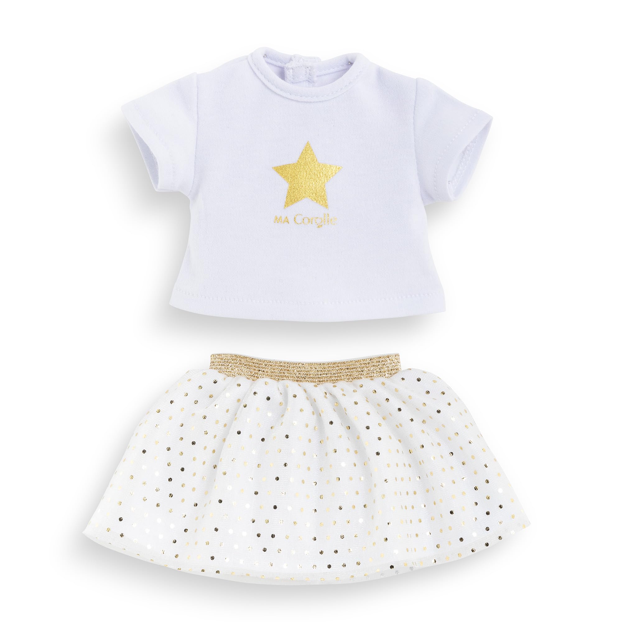 corolle-ma-corolle-ensemble-jupe-et-t-shirt-ivoire-or-36-cm image 1