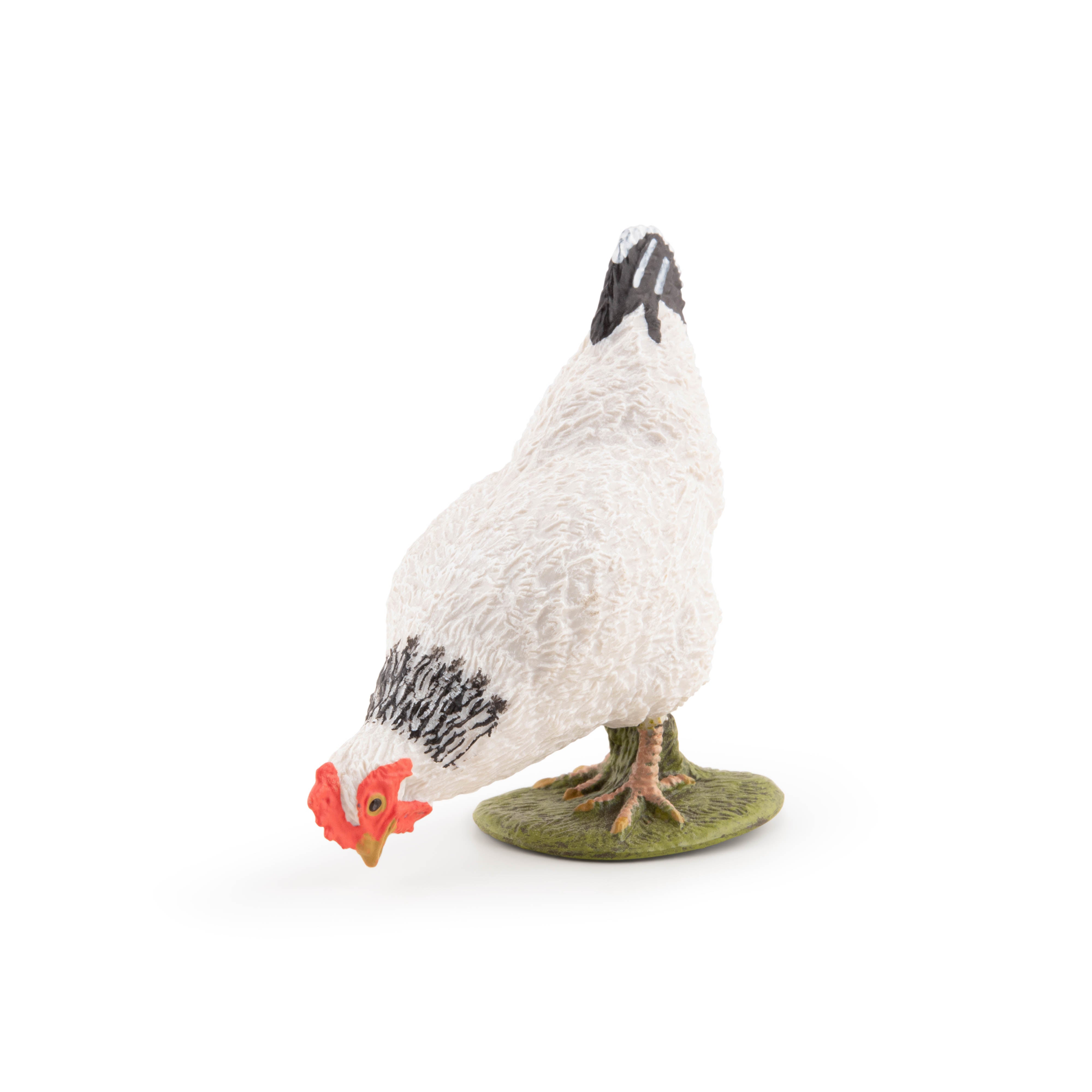 papo-farmyard-friends-poule-blanche-picorant-figurine image 2
