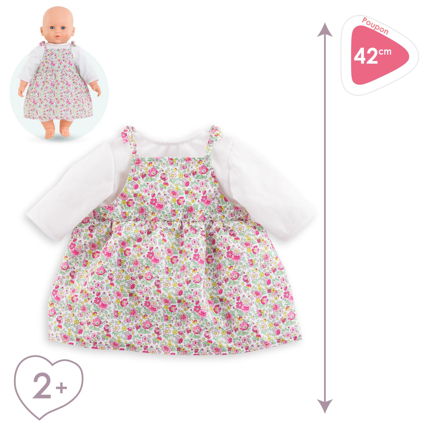 corolle-mon-grand-poupon-robe-jardin-fleurs-42-cm image 2