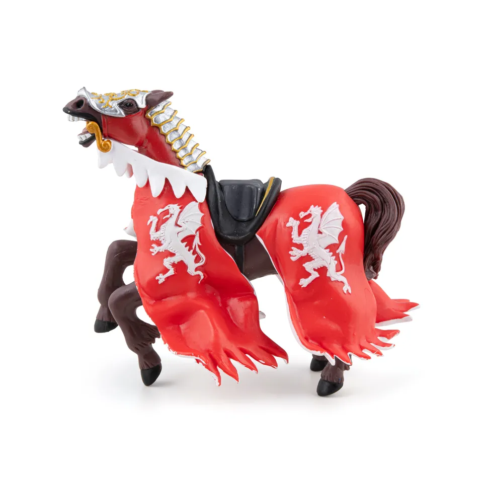 papo-medieval-cheval-du-roi-au-dragon-rouge-figurine-cheval image 1
