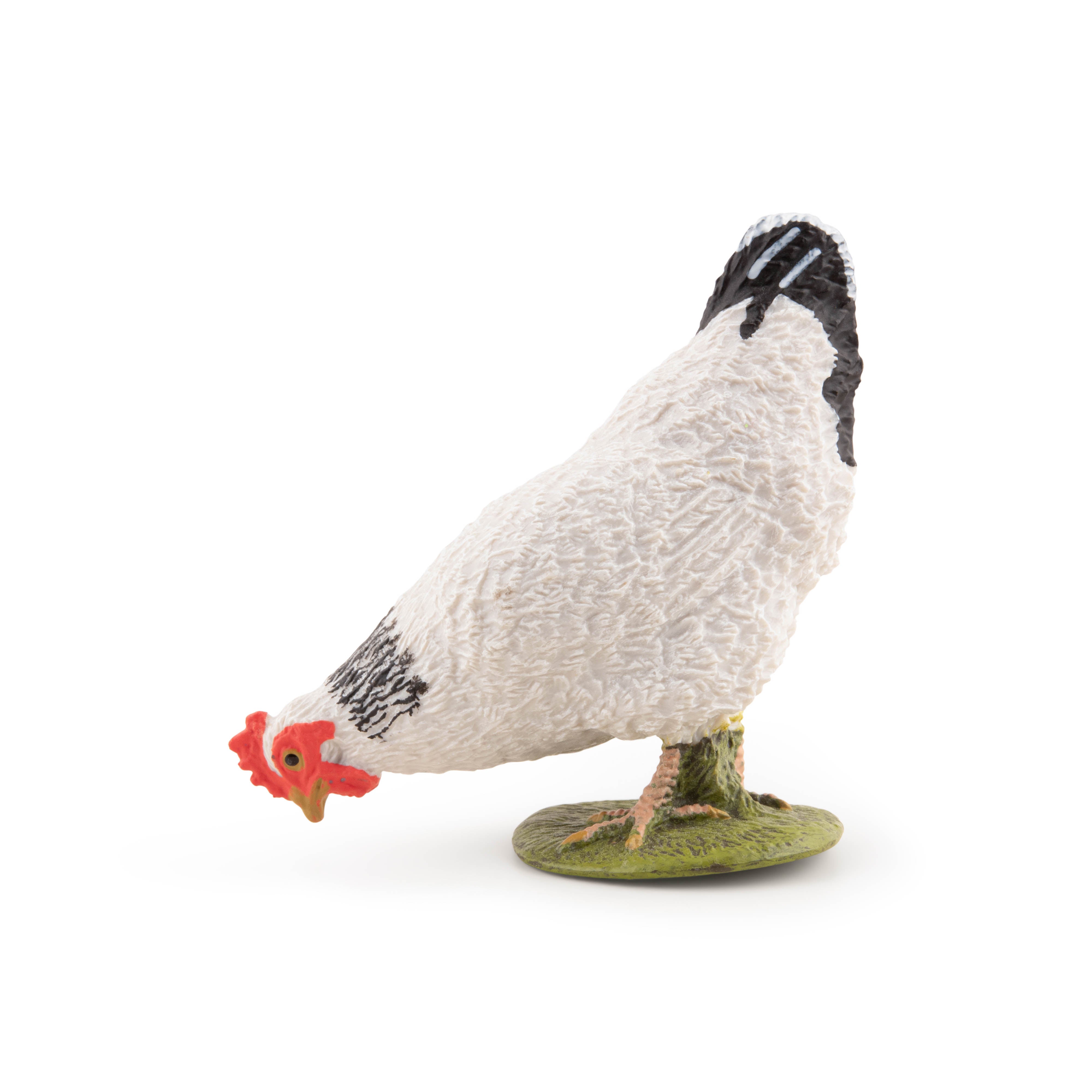papo-farmyard-friends-poule-blanche-picorant-figurine image 1