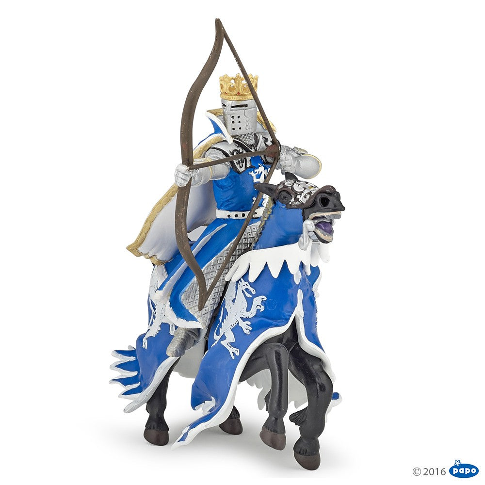 papo-medieval-cheval-du-roi-dragon-bleu-figurine image 3