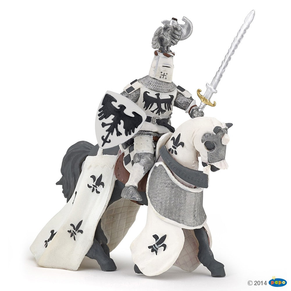 papo-medieval-figurine-chevalier-blanc-au-cimier image 3