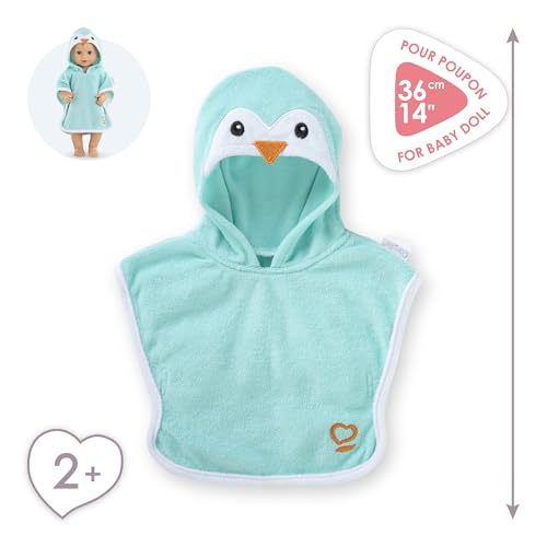 mon-grand-poupon-cape-de-bain-pingouin-v-tement-poupon-36cm image 8
