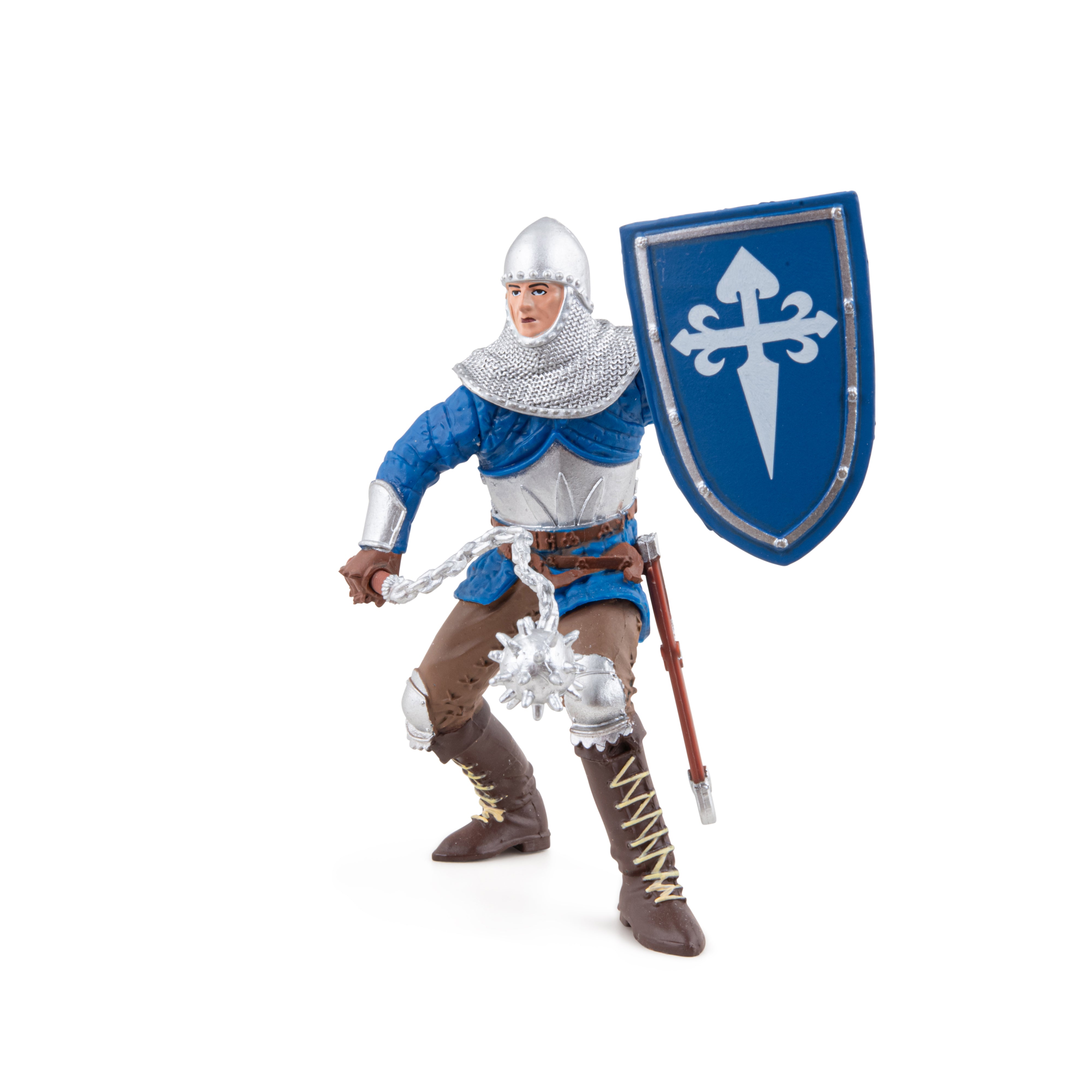 papo-medieval-figurine-chevalier-masse-d-arme-bouclier image 2
