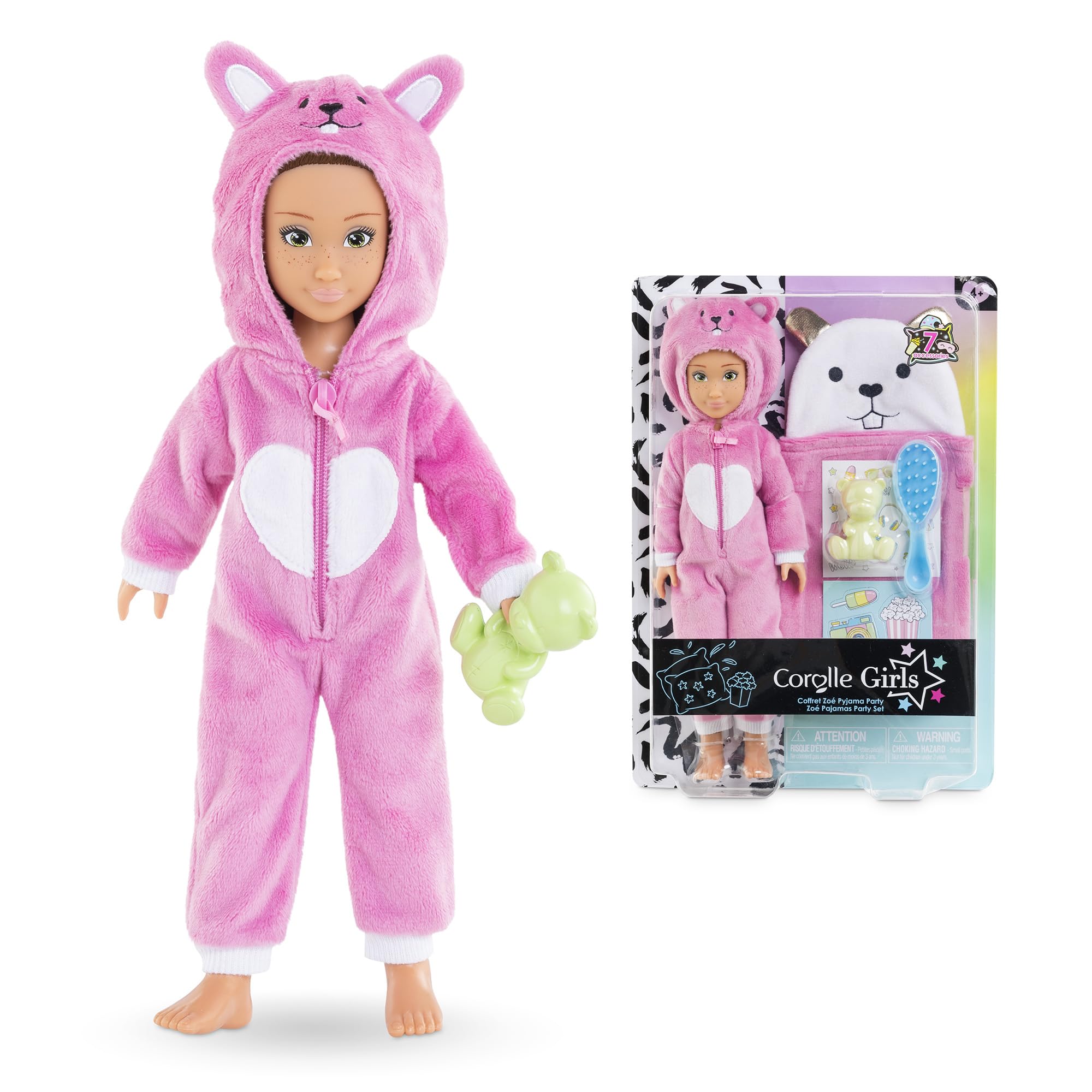 corolle-girls-zo-pyjama-party-poup-e-28-cm-9-accessoires image 1