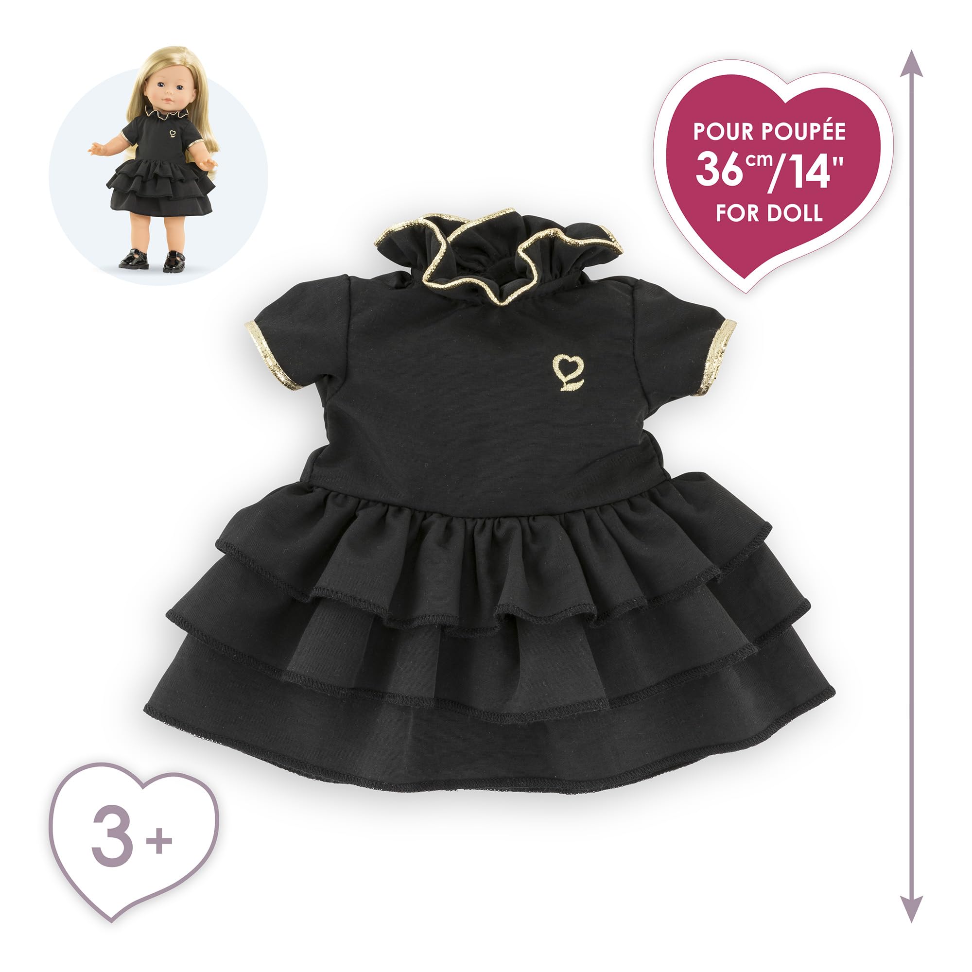 corolle-ma-corolle-petite-robe-noire-v-tement-poup-e-36-cm image 2