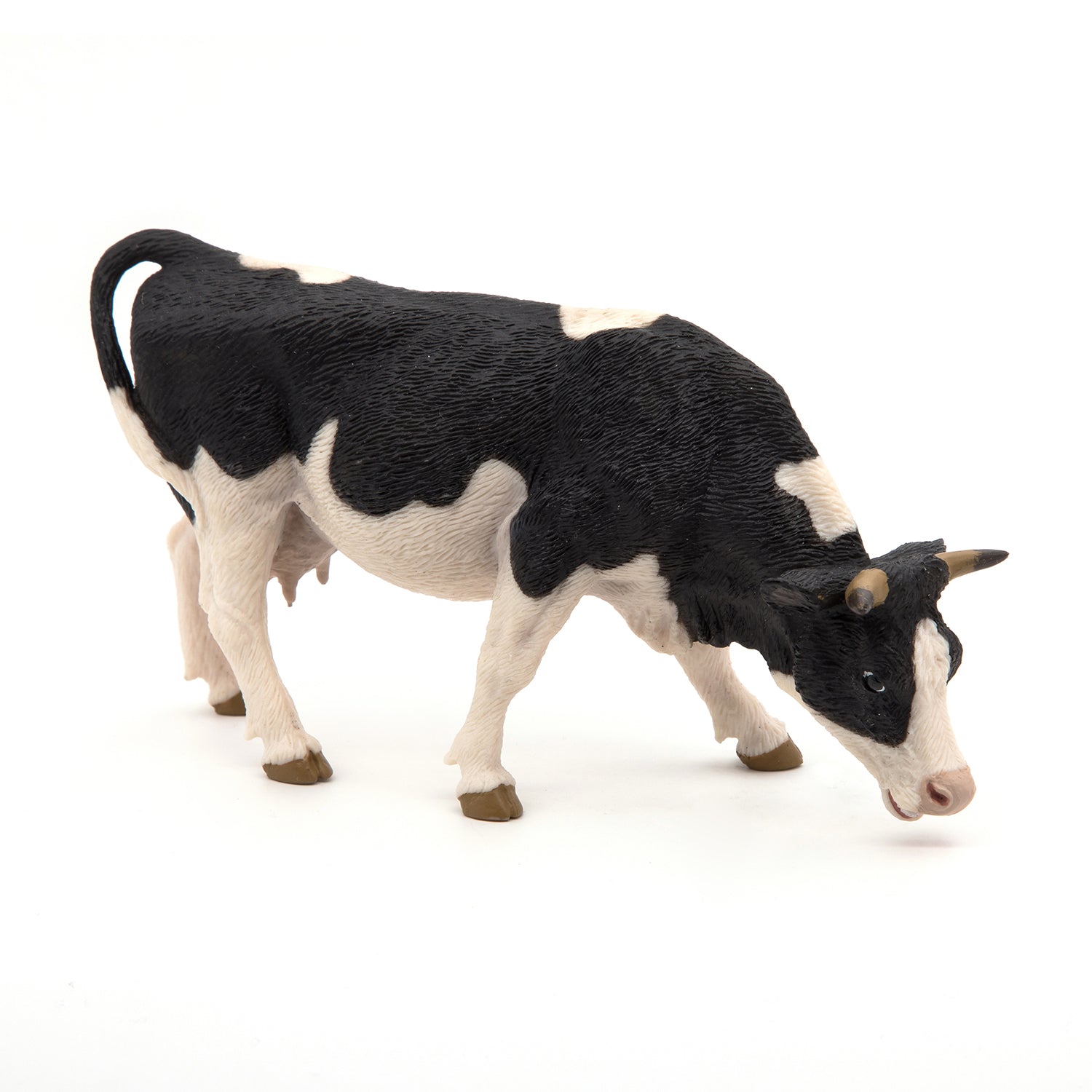 papo-farmyard-friends-vache-noire-et-blanche-figurine-broutant image 2