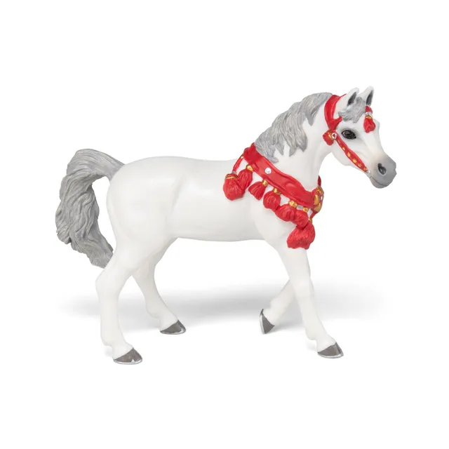 papo-chevaux-arabe-blanc-figurine-tenue-de-parade image 1